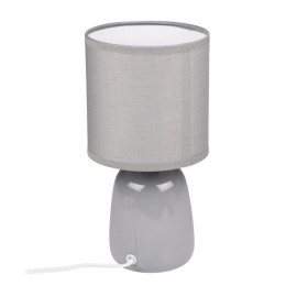 Светильник настольный JH2-02-gy E14 IP20 130х130х255мм керамика; ткань; PVC-пластик сер. JazzWay 5062320