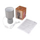 Светильник настольный JH2-02-gy E14 IP20 130х130х255мм керамика; ткань; PVC-пластик сер. JazzWay 5062320