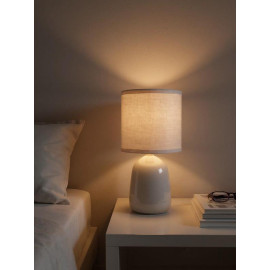 Светильник настольный JH2-02-gy E14 IP20 130х130х255мм керамика; ткань; PVC-пластик сер. JazzWay 5062320