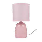 Светильник настольный JH2-02-pk E14 IP20 130х130х255мм керамика; ткань; PVC-пластик роз. JazzWay 5062337