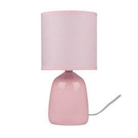 Светильник настольный JH2-02-pk E14 IP20 130х130х255мм керамика; ткань; PVC-пластик роз. JazzWay 5062337