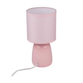 Светильник настольный JH2-02-pk E14 IP20 130х130х255мм керамика; ткань; PVC-пластик роз. JazzWay 5062337