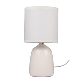 Светильник настольный JH2-02-wh E14 IP20 130х130х255мм керамика; ткань; PVC-пластик бел. JazzWay 5062313