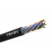 Кабель витая пара U/UTP 4х2х24AWG(0.51мм) кат.5E PE Fluke tested (м) PRO TOKOV ELECTRIC TKP-C05-U42-5E-305-OD
