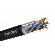 Кабель витая пара F/UTP 4х2х24AWG(0.51мм) + трос кат.5E PE Fluke tested (м) PRO TOKOV ELECTRIC TKP-C05-F42-5E-305-ODC