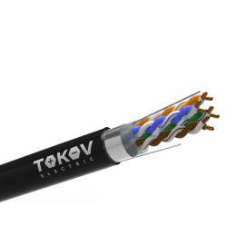 Кабель витая пара F/UTP 4х2х24AWG(0.51мм) кат.5E PE Fluke tested (м) PRO TOKOV ELECTRIC TKP-C05-F42-5E-305-OD