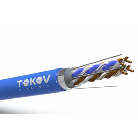 Кабель витая пара F/UTP 4х2х23AWG (0.57мм) кат.6 PVC Fluke tested (м) PRO TOKOV ELECTRIC TKP-C08-F/UTP-42-6-305