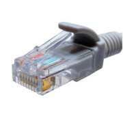 Патч-корд кат.5E UTP 4х2 26AWG (7х0.16мм) Cu LSZH 0.15м сер. SUPRLAN 10-0140-2