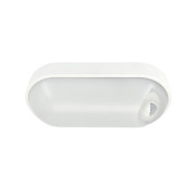 Светильник светодиодный WP 15 C 12W OP 840 W10L22 WH MDM 220х106х60мм 12Вт 4000К IP65 ЖКХ овал. пылевлагозащ. с датчиком движения бел. Русский Свет 15071524500