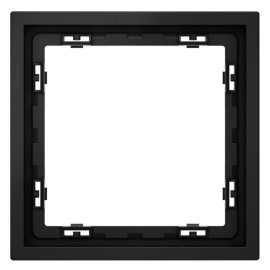 Рамка 1-м S70 пластик. черн. матов. Voltum VLS100108