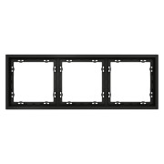 Рамка 3-м S70 пластик. черн. матов. Voltum VLS100308