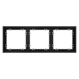 Рамка 3-м S70 пластик. черн. матов. Voltum VLS100308