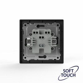 Переключатель перекрестный 1-кл. СП Pixel IP20 механизм карбон TOKOV ELECTRIC TKE-PX-P1R-C14