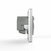 Розетка 1-м СП Pixel с заземл. с 2-мя заряд. устр. USB тип A+A механизм алюм. TOKOV ELECTRIC TKE-PX-R1U2A-C03