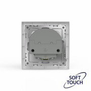 Розетка 1-м СП Pixel IP20 с заземл. с 2-мя заряд. устр. USB тип A+C механизм айс TOKOV ELECTRIC TKE-PX-R1U2AC-C34