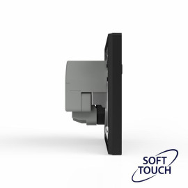 Розетка 1-м СП Pixel IP20 с заземл. с 2-мя заряд. устр. USB тип A+C механизм карбон TOKOV ELECTRIC TKE-PX-R1U2AC-C14