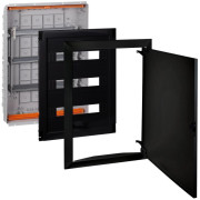 Щит СП 54мод. Тусо 686х518х125мм с метал. дверцей черн. Ruvinil 68154МЧ