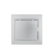 Розетка 1-м СП Mira 16А IP20 с заземл. с защ. крышкой со вставкой керамика сер. метал. LEZARD 701-1010-123