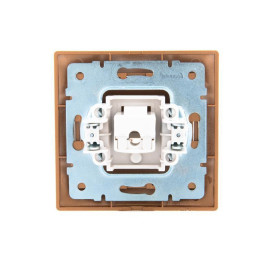 Розетка компьютерная 1-м СП Mira RJ45 зол. метал. LEZARD 701-1313-139