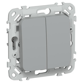 Выключатель 2-кл. СП FLITE ВС12-1-0-ФлС 10А механизм сер. IEK FI-V20-0-10-1-K03
