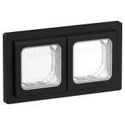 Рамка 2-м СП FLITE Рпро-2-55-ФлЧ IP55 черн. IEK FI-M20-32-55-K02