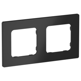 Рамка 2-м СП FLITE РУ-2-К-ФлЧ черн. IEK FI-M22-32-20-K02
