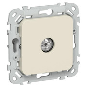 Розетка телевизионная оконечная СП FLITE РТВм-1-1-1-ФлСл тип M экранир. механизм сливочный IEK FI-A13-O-K86