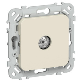 Розетка телевизионная оконечная СП FLITE РТВм-1-1-1-ФлСл тип M экранир. механизм сливочный IEK FI-A13-O-K86