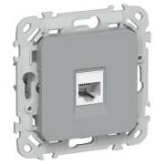 Розетка компьютерная СП FLITE РК6-1-0-ФлС RJ45 кат.6 UTP механизм сер. IEK FI-K12-2-K03