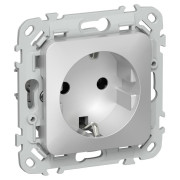 Розетка СП FLITE РС11-1-ФлА 16А с заземл. без защ. шторок безвинтовое крепление механизм алюм. IEK FI-R11-16-1-K47