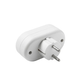 Разветвитель 2-м с заземл. 16А 3500Вт 250В плоский бел. DОМТОК 2653