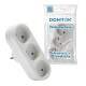 Разветвитель 3-м без заземл. 10А 2200Вт 250В плоский бел. DОМТОК 2655