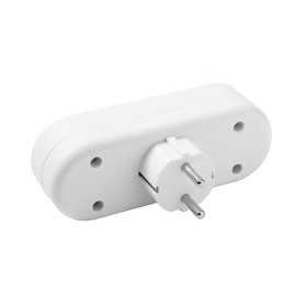 Разветвитель 3-м с заземл. 16А 3500Вт 250В плоский бел. DОМТОК 2656