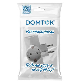 Разветвитель 3-м с заземл. 16А 3500Вт 250В Т-образ. с выключателем бел. DОМТОК 2663