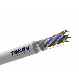 Кабель витая пара SF/UTP 4х2х24AWG (0.52мм) кат.5E PVC Fluke tested (м) PRO TOKOV ELECTRIC TKP-C06-SF/UTP-42-5E-305