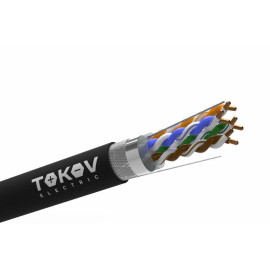 Кабель витая пара SF/UTP 4х2х24AWG (0.52мм) кат.5E PE Fluke tested (м) PRO TOKOV ELECTRIC TKP-C05-SF/UTP-42-5E-305-OD