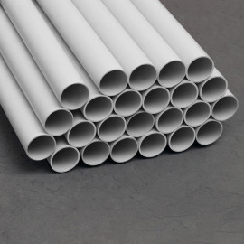 Труба гладкая ПВХ жесткая легкая d32мм сер. (дл.3м) TOKOV ELECTRIC TKE-THG-PVC-32-3-C06