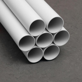 Труба гладкая ПВХ жесткая легкая d50мм сер. (дл.3м) TOKOV ELECTRIC TKE-THG-PVC-50-3-C06