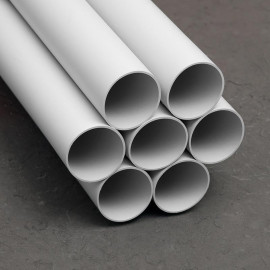 Труба гладкая ПВХ жесткая легкая d63мм сер. (дл.3м) TOKOV ELECTRIC TKE-THG-PVC-63-3-C06