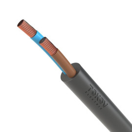 Провод TOKOV ELECTRIC ПВС 2х0.75 380В Ч (бухта) (м) 1945477