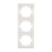 Рамка 3-м Mira вертикал. бел. LEZARD 701-0200-153