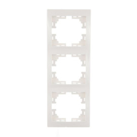 Рамка 3-м Mira вертикал. бел. LEZARD 701-0200-153