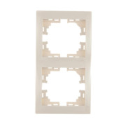 Рамка 2-м Mira вертикал. крем. LEZARD 701-0300-152