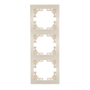 Рамка 3-м Mira вертикал. крем. LEZARD 701-0300-153