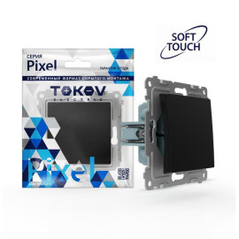 Переключатель 1-кл. СП Pixel IP44 механизм карбон TOKOV ELECTRIC TKE-PX-P1-C14-IP44
