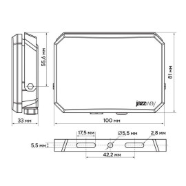 Прожектор светодиодный PFL-SA 30Вт IP65 6500К 2700лм OPAL СДО Pro JazzWay 5070325