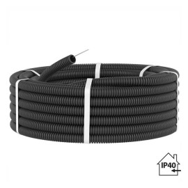 Труба гофрированная ПНД d16мм с протяжкой черн. (уп.100м) TOKOV ELECTRIC TKE-PND16-BL-100