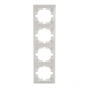 Рамка 4-м Mira вертикал. бел. LEZARD 701-0200-154