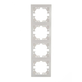 Рамка 4-м Mira вертикал. бел. LEZARD 701-0200-154