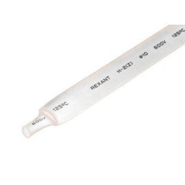 Трубка термоусадочная ТУТ нг 10.0/5.0 бел. 1м REXANT 21-0001